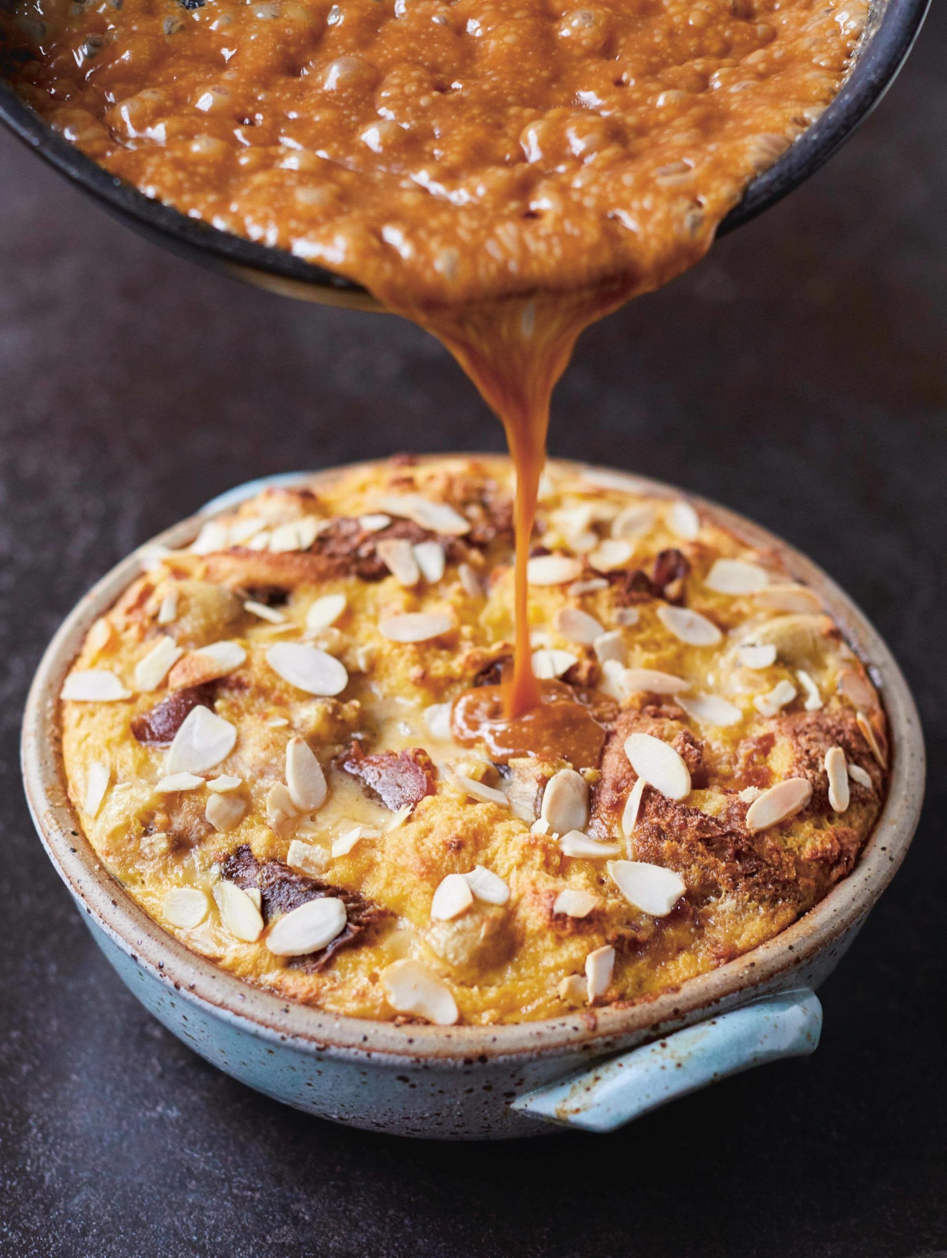 Jamie Oliver’s Banana Panettone Pudding with Sticky Toffee Sauce