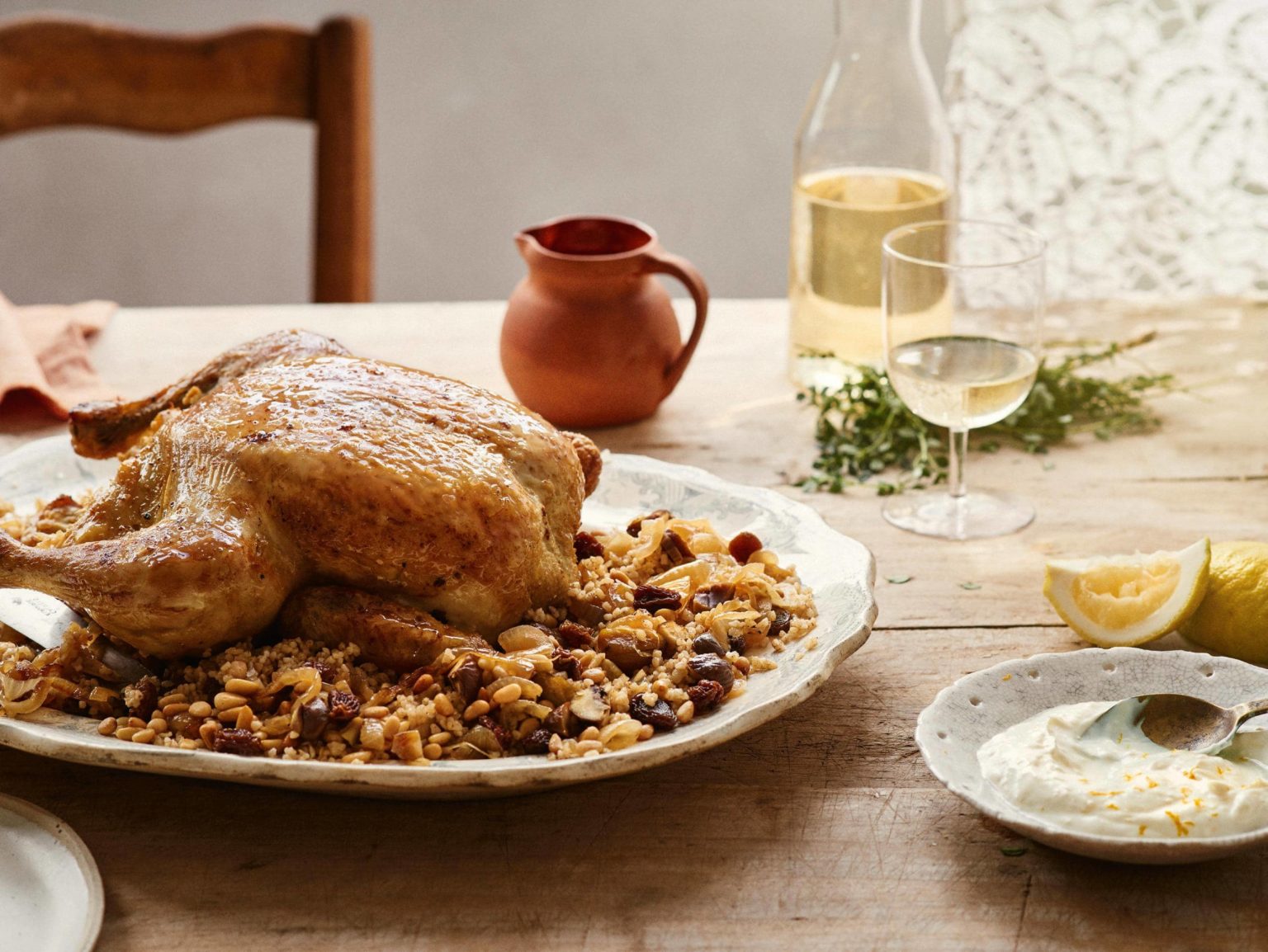 Claudia Roden Roast Chicken with Bulgur Recipe Roast Dinner