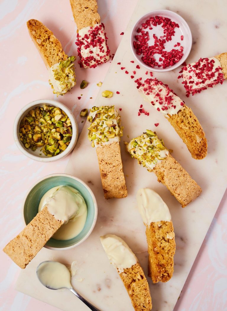 white chocolate biscotti