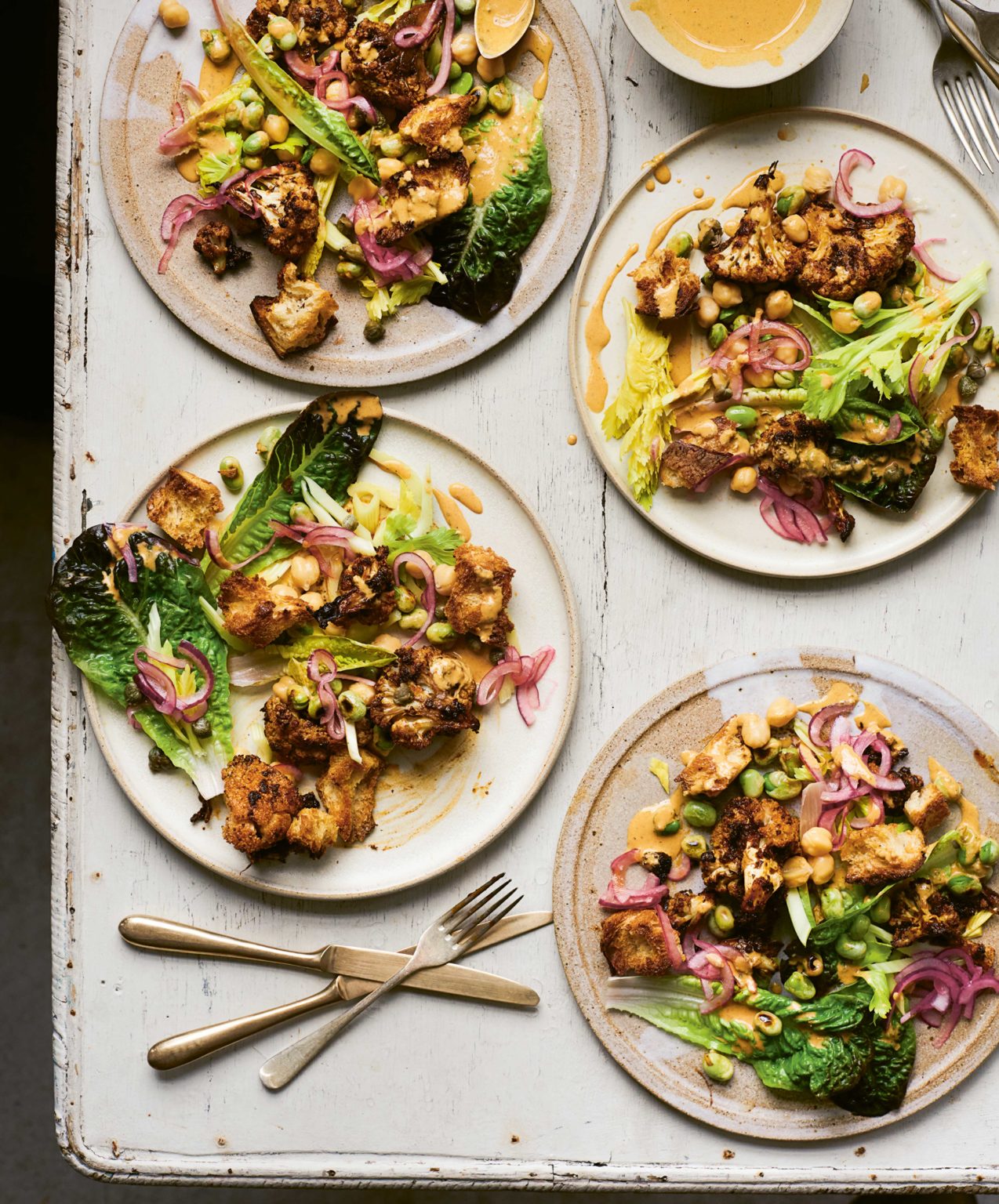 Sophie Gordon Vegan Cauliflower Caesar Salad Recipe The Whole Veg
