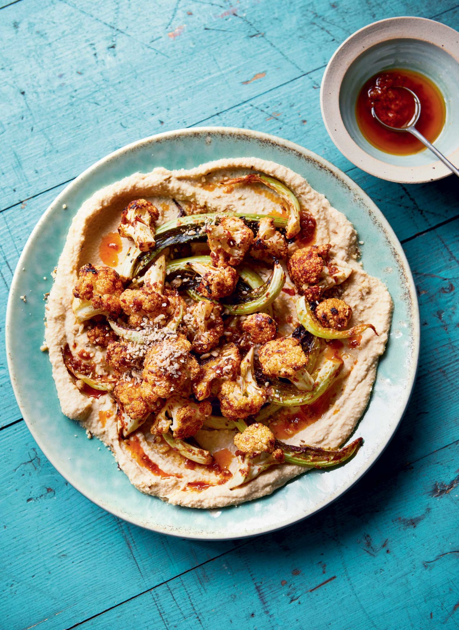 The Happy Pear Roasted Harissa Cauliflower & Hummus Recipe Vegan