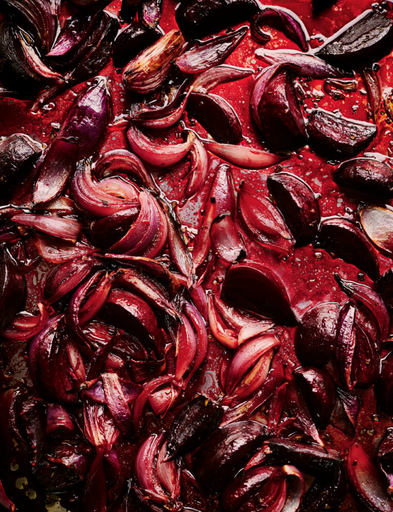Roast Red Onion Beetroot Pomegranate