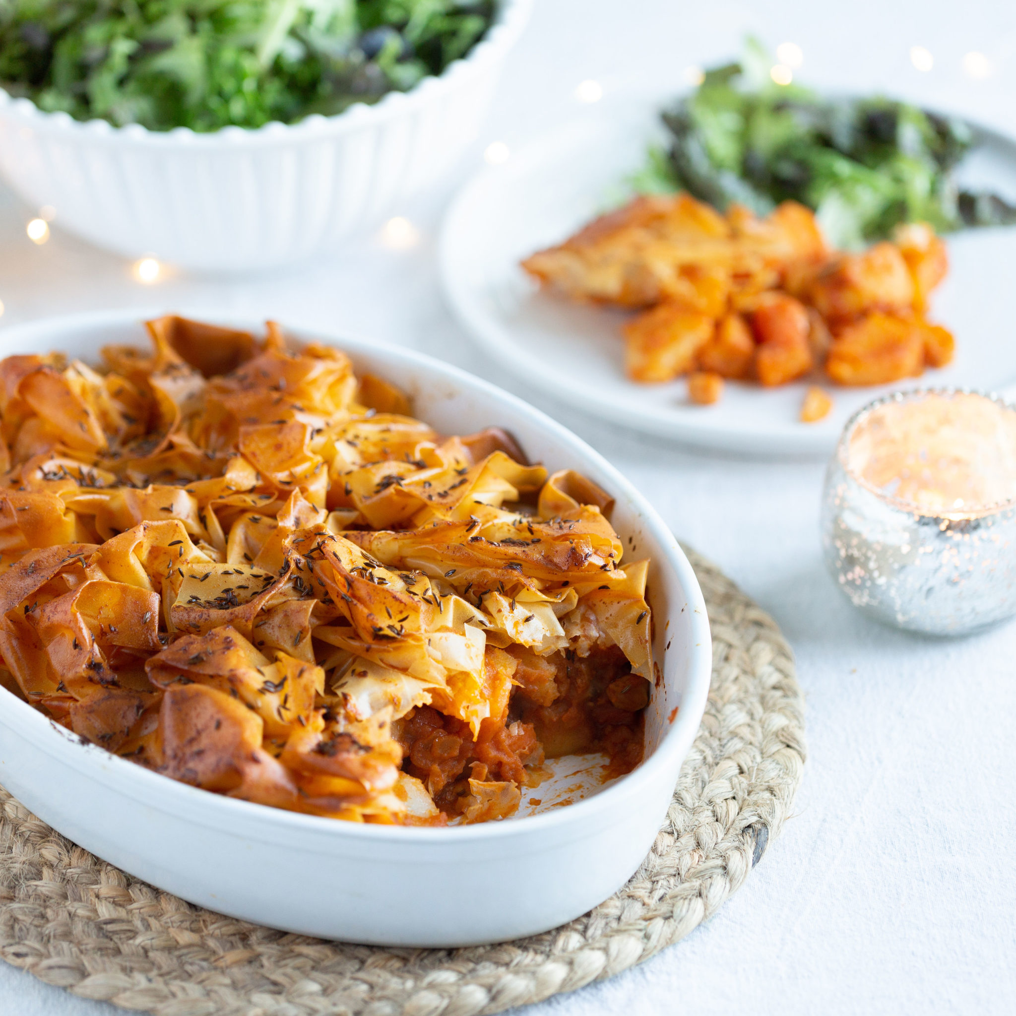 Max La Manna OnePan Carrot Filo Traybake Recipe Vegan Christmas