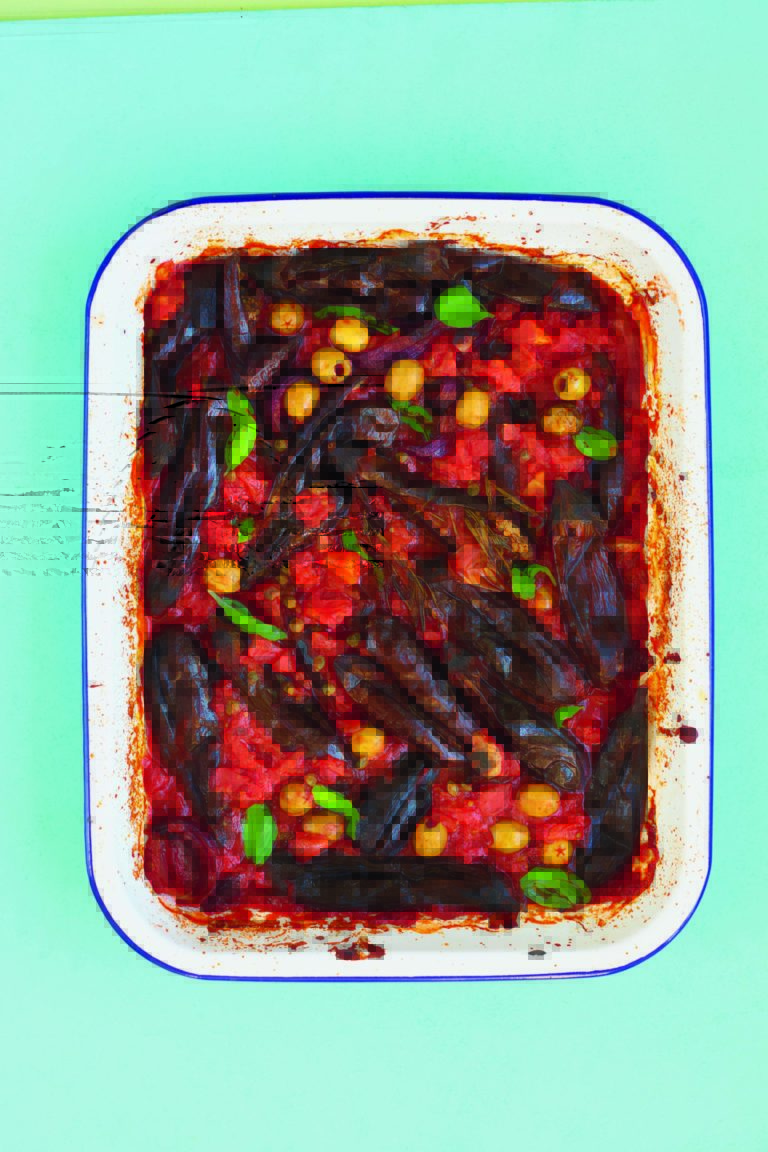 Caponata Style Aubergines With Olives, Capers and Tomatoes