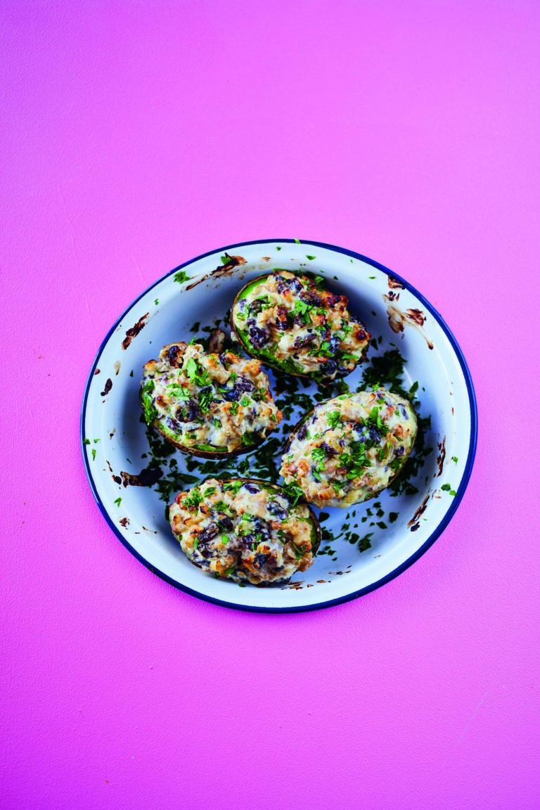 Rukmini Iyer’s Baked Avocado with Walnuts, Blue Cheese & Honey