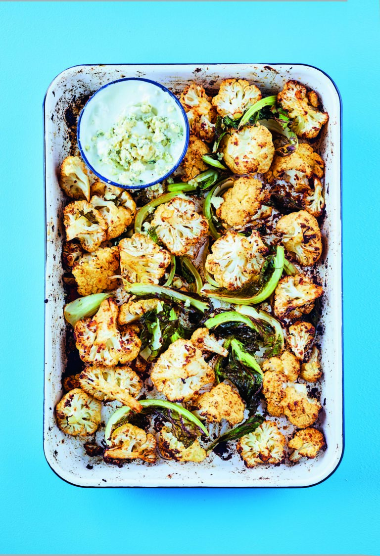 Rukmini Iyer’s Buffalo Cauliflower ‘Wings’ with Blue Cheese and Celery