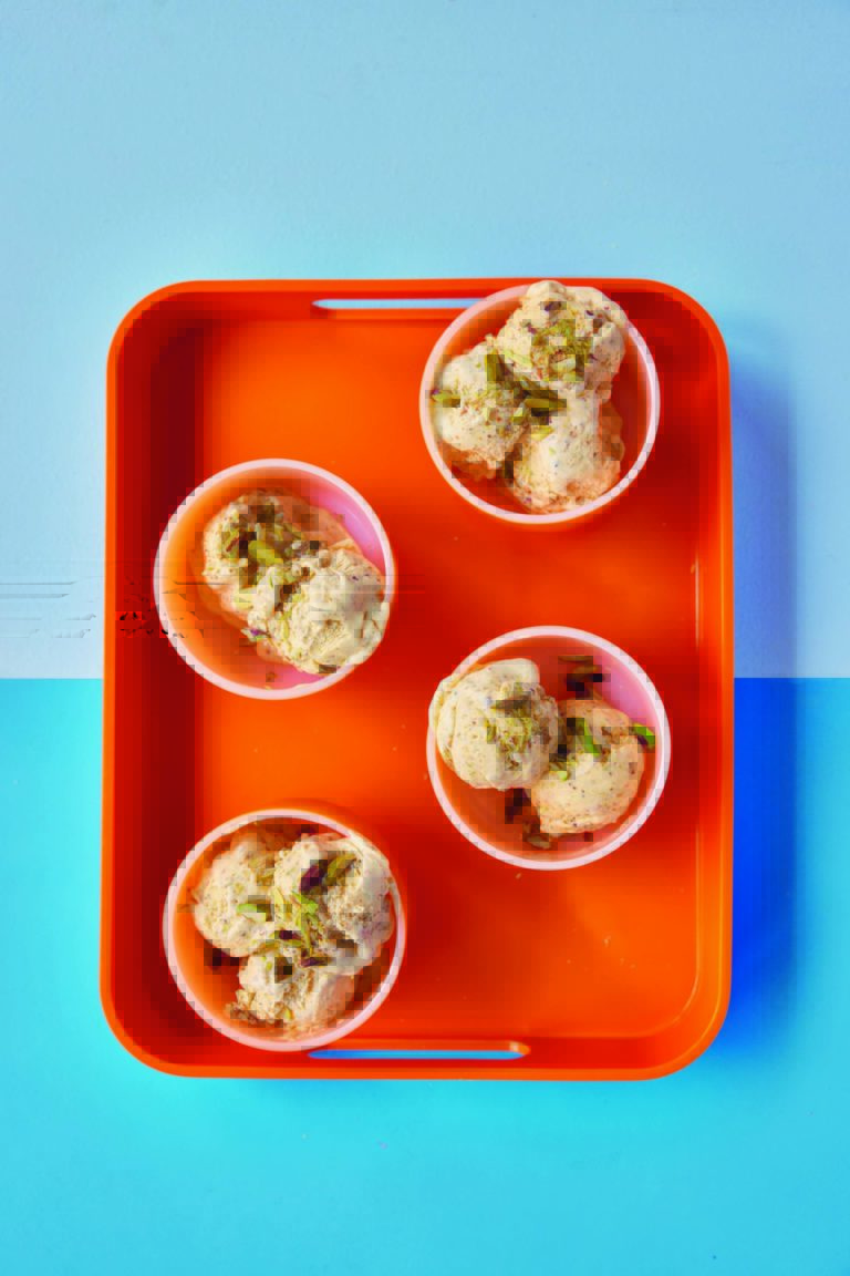 Rukmini Iyer’s Cardamom, Yogurt & Pistachio Ice Cream