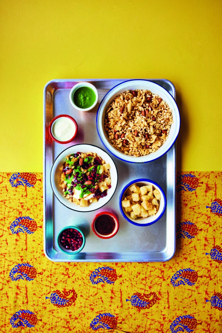 Rukmini Iyer’s Crunchy Street-Food Chaat With Tamarind & Coriander Chutney