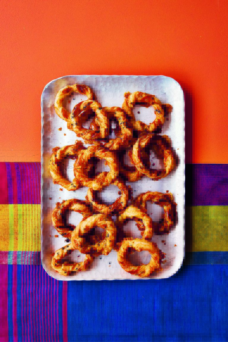 Cheddar, Cumin and Nigella Seed Straws