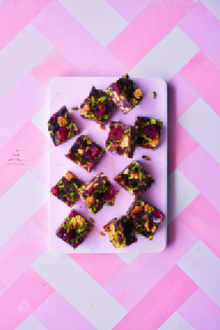 Rukmini Iyer’s Chocolate, Cherry & Pistachio Fridge Cake