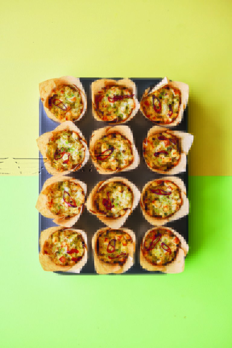 Rukmini Iyer’s Chilli-spiked Halloumi & Courgette Muffins