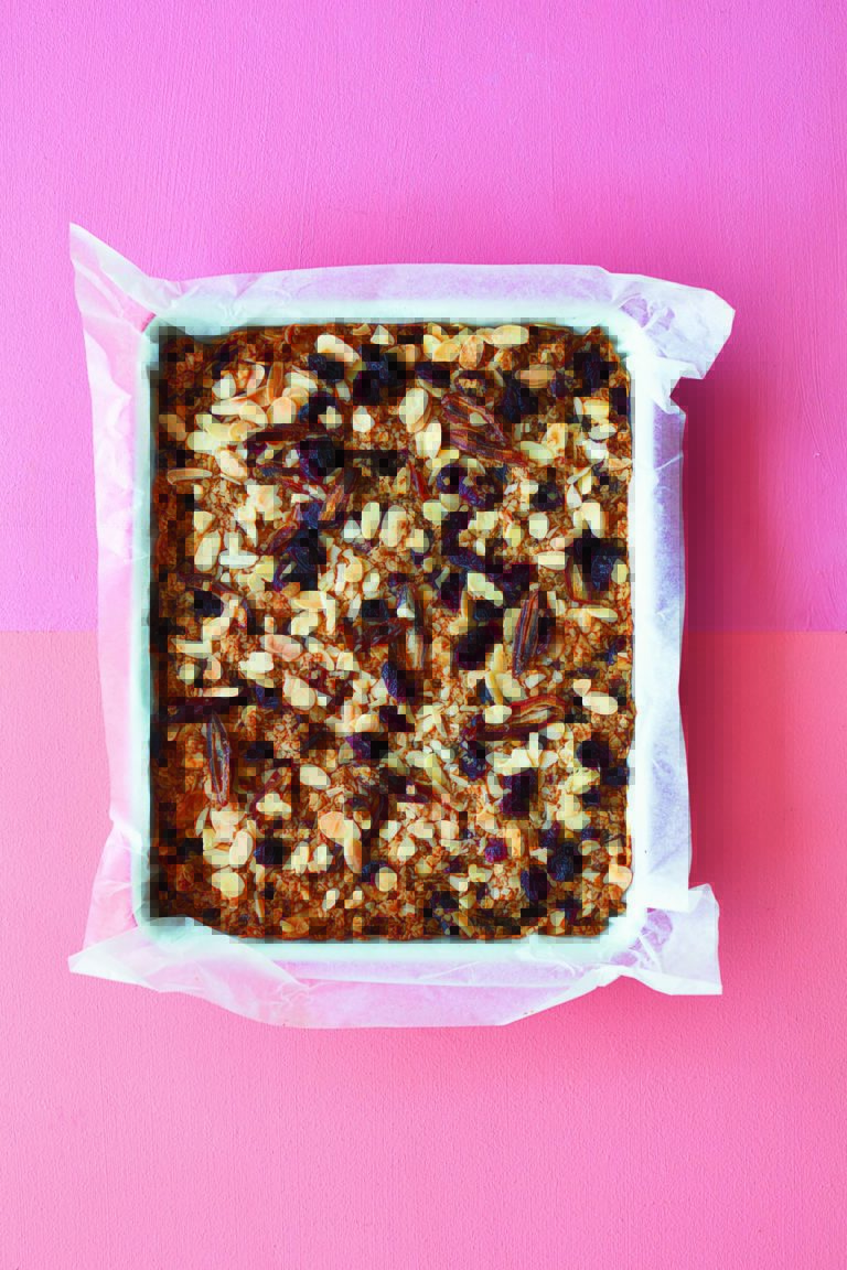 Rukmini Iyer’s Cranberry Almond Flapjacks