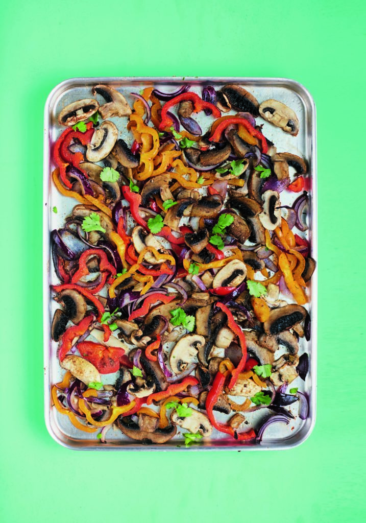 Fajita Spiced Mushrooms and Peppers With Stilton and Sour Cream