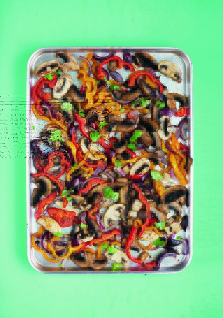 Fajita Spiced Mushrooms and Peppers With Stilton and Sour Cream