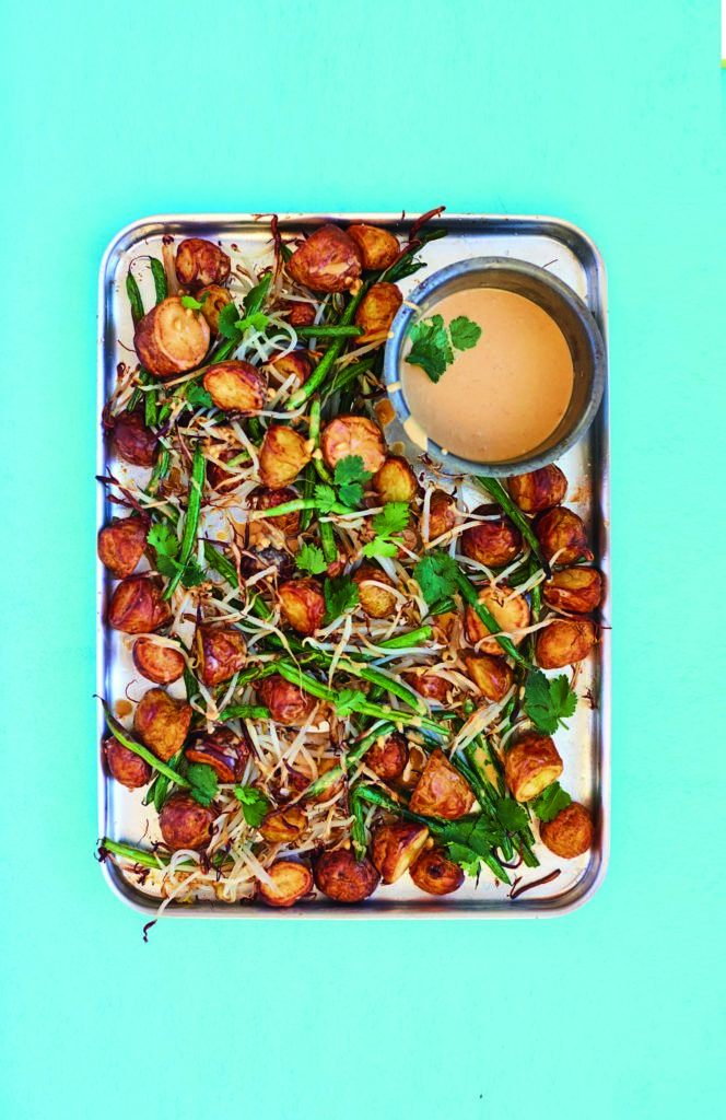 Gado Gado: Indonesian Salad with Warm Potatoes, Green Beans, Beansprouts and Peanut-Coconut Dressing