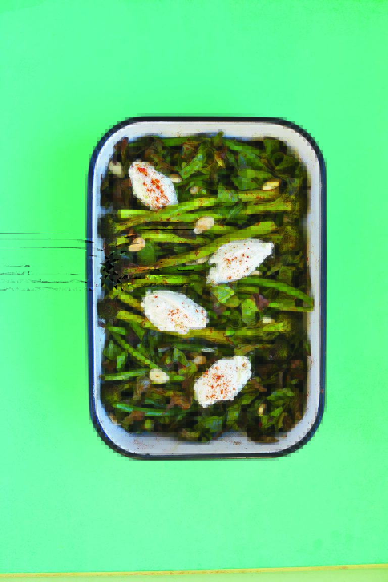 Green Machine: Roasted Greens With Ras El Hanout, Bulgur Wheat and Ricotta