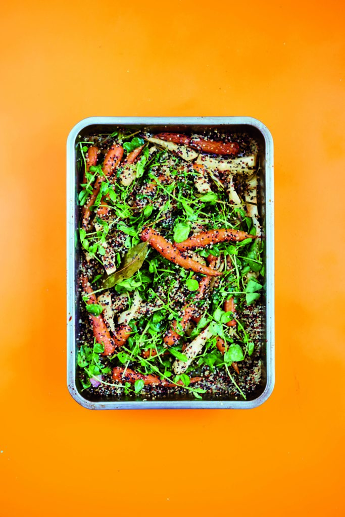 Honey-Roasted Carrots and Parsnips With Quinoa and Rocket