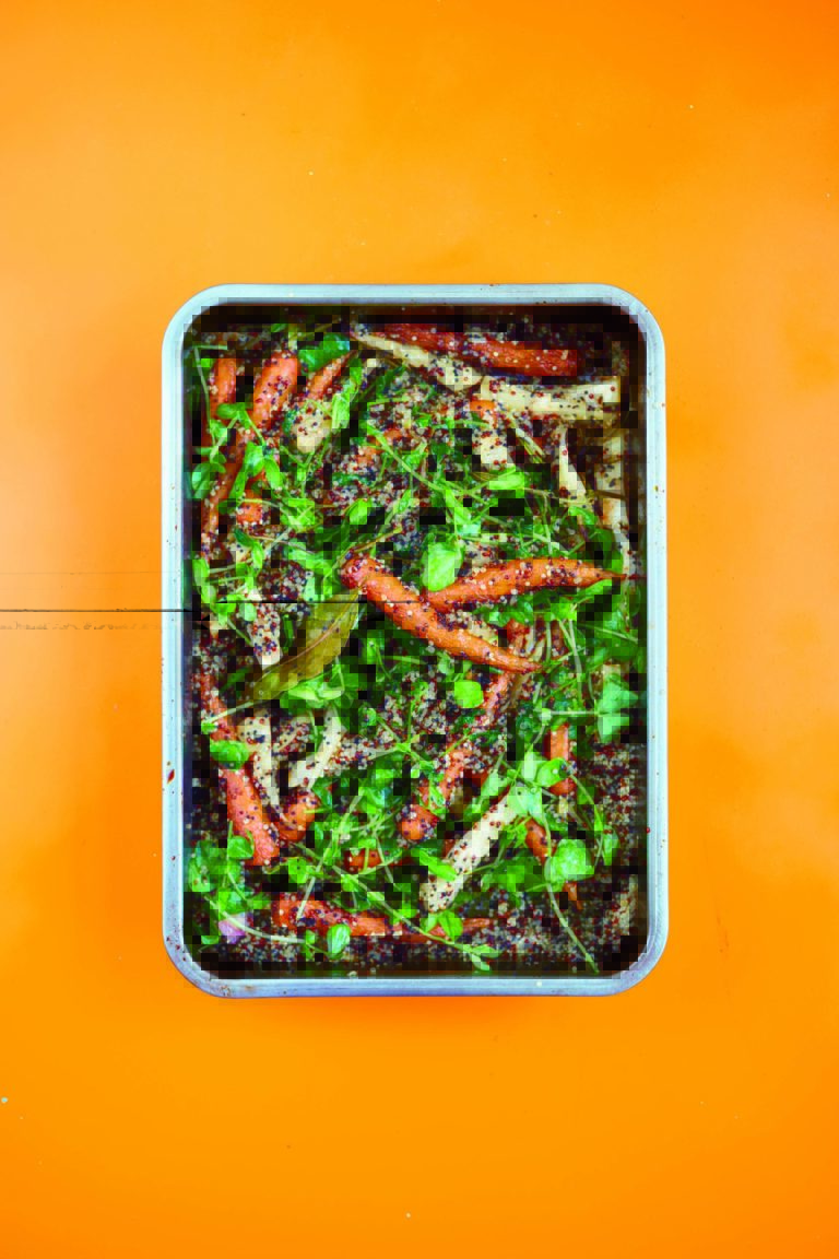 Honey-Roasted Carrots and Parsnips With Quinoa and Rocket