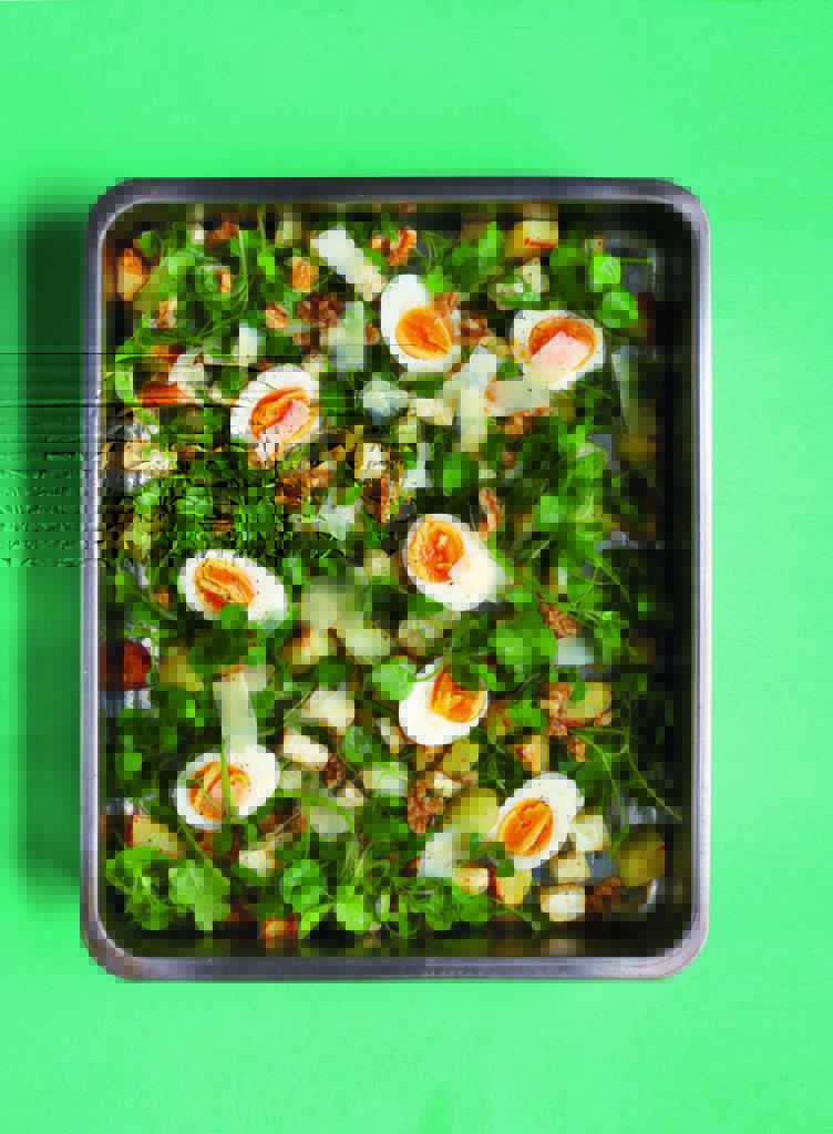 Lux Warm Winter Salad: Roasted Potatoes and Celeriac With Truffle, Parmesan and Soft-Boiled Eggs