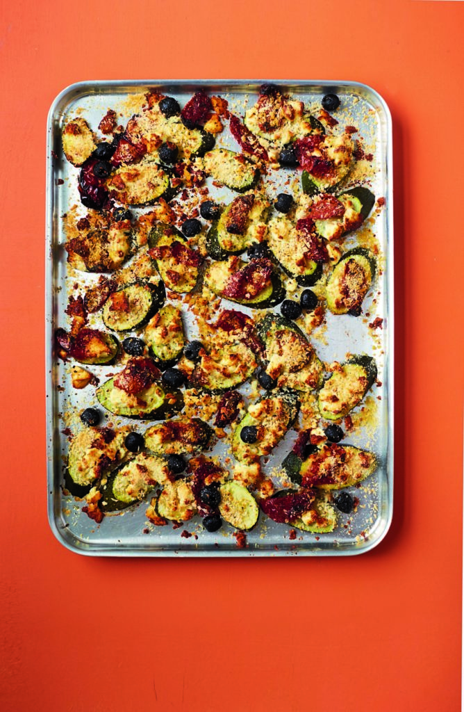 Mediterranean Courgettes Roasted With Olives, Feta and Tomatoes