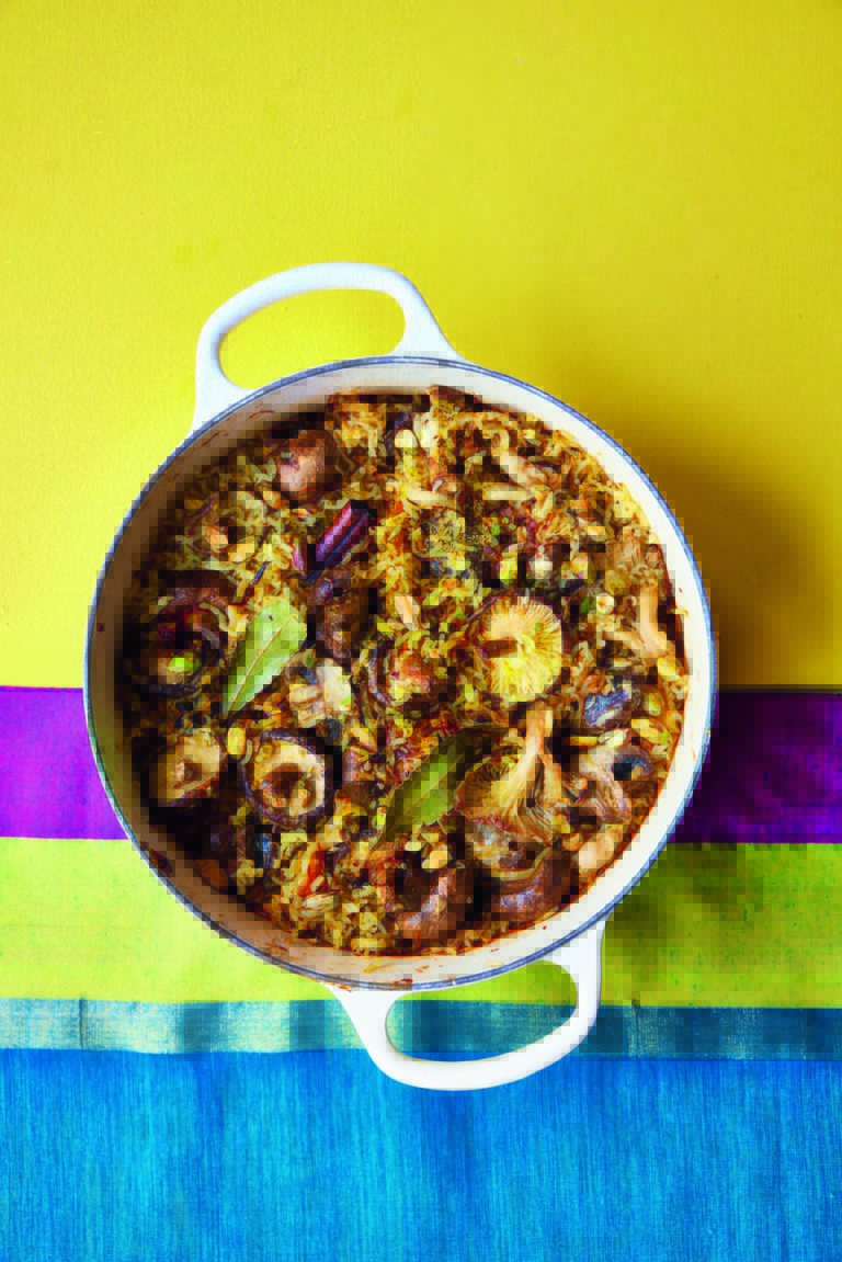 Rukmini Iyer’s All-In-One Mushroom & Pistachio Biryani