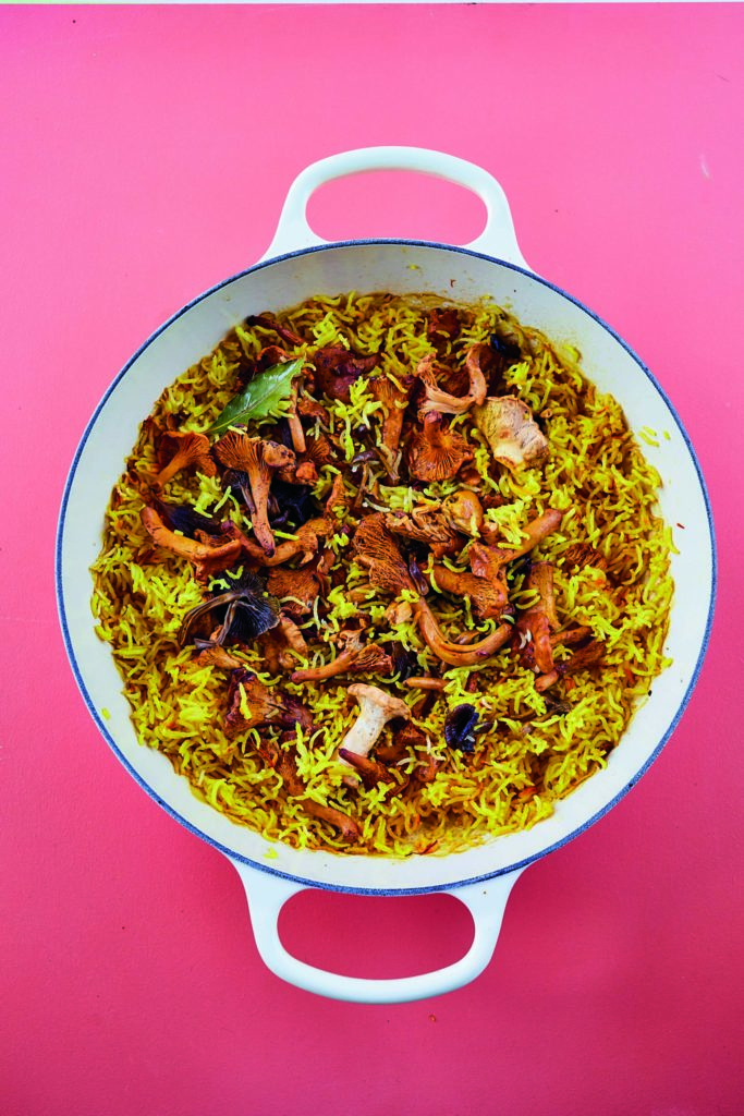 Rukmini Iyer’s All-In-One Pilau Rice with Mushrooms and Saffron