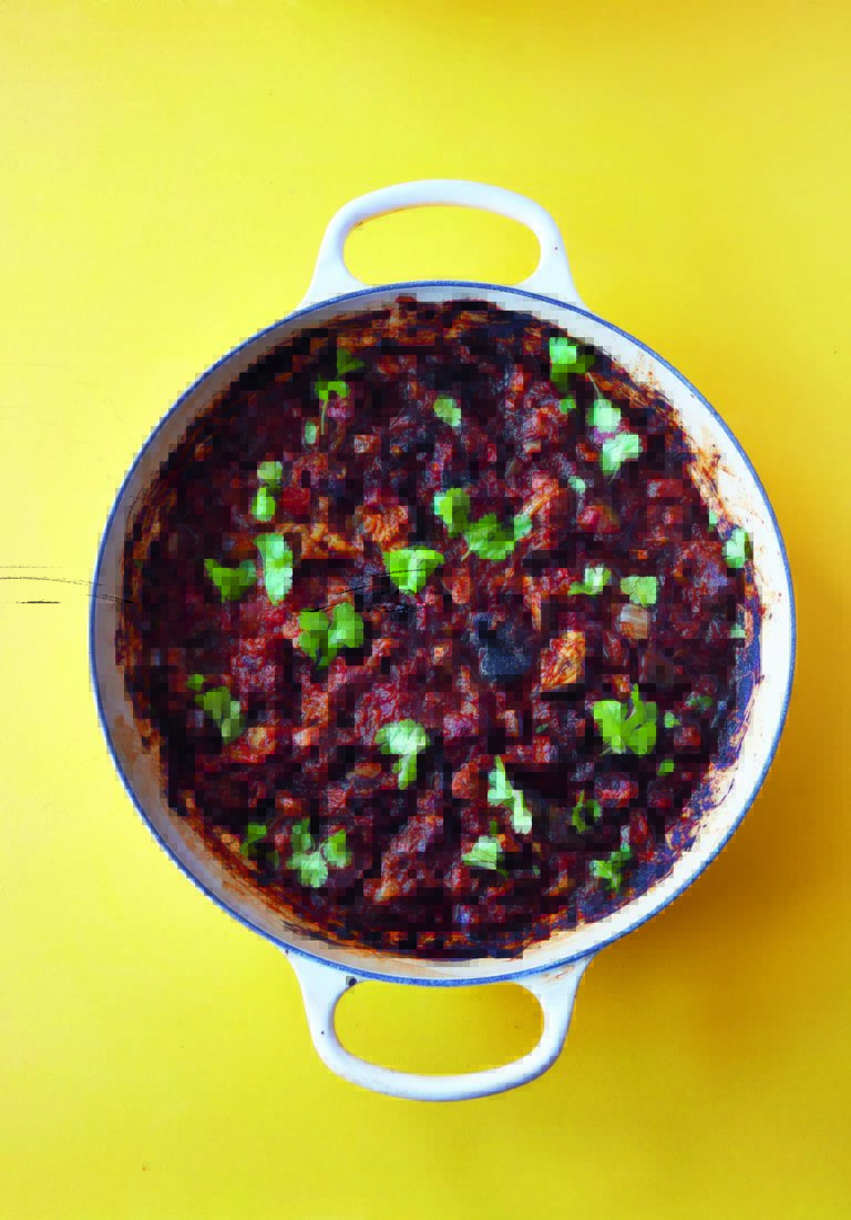 Rukmini Iyer’s Citrus-Spiked Lamb Tagine with Apricots and Aubergine