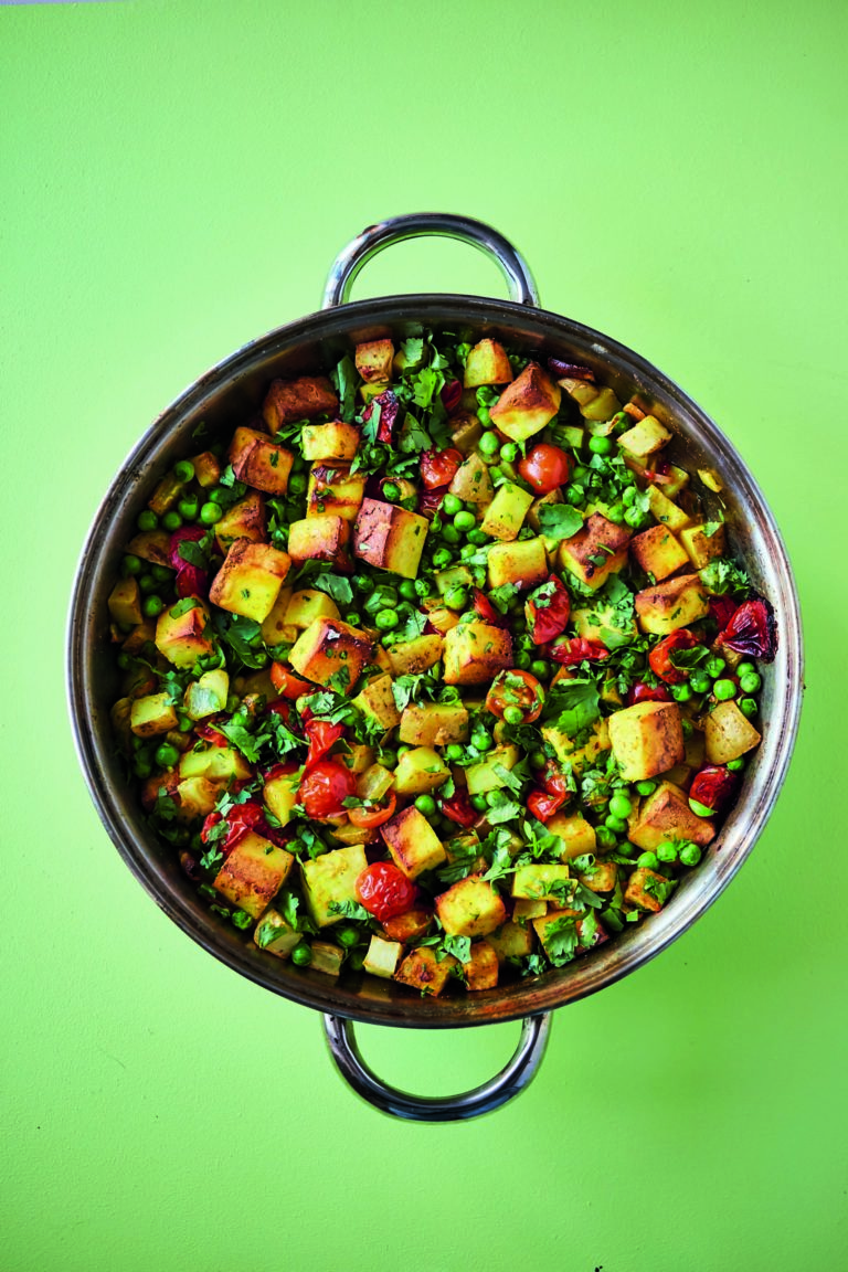 Rukmini Iyer’s Spiced Paneer with Potatoes, Peas & Tomato