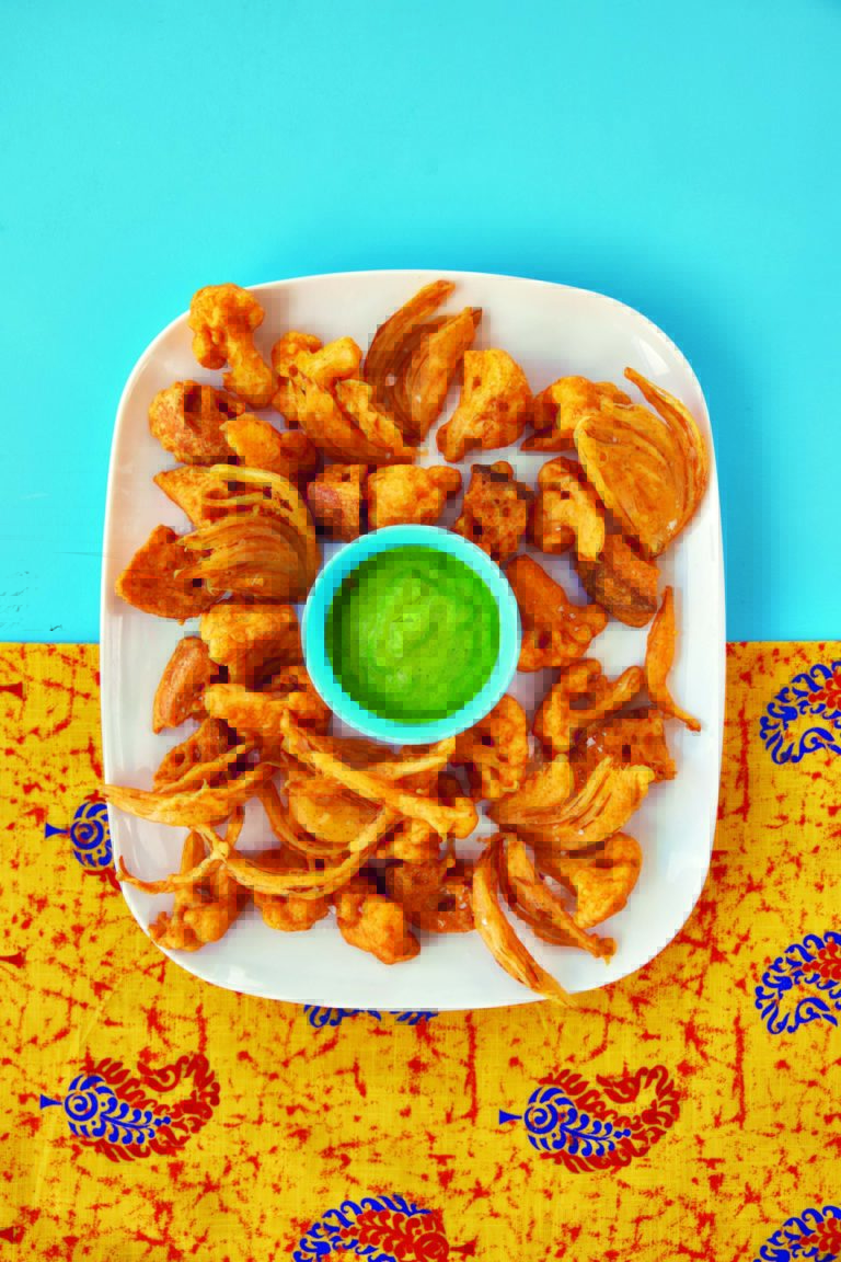 Cauliflower, Onion & Bread Pakoras