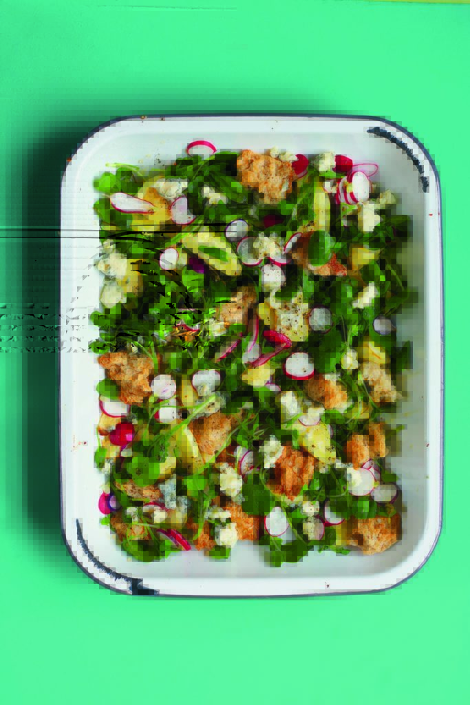 Watercress and Parsnip Panzanella With Honey and Radishes