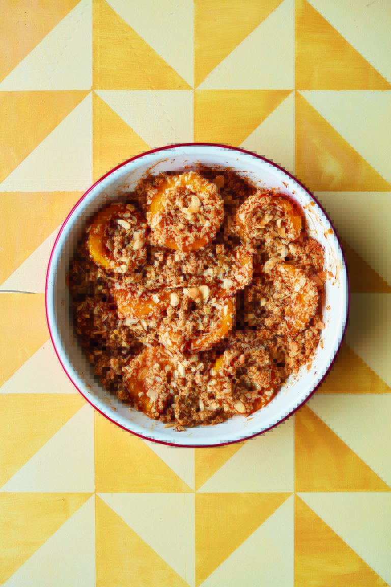 Rukmini Iyer’s Peach, Ginger & Almond Crumble