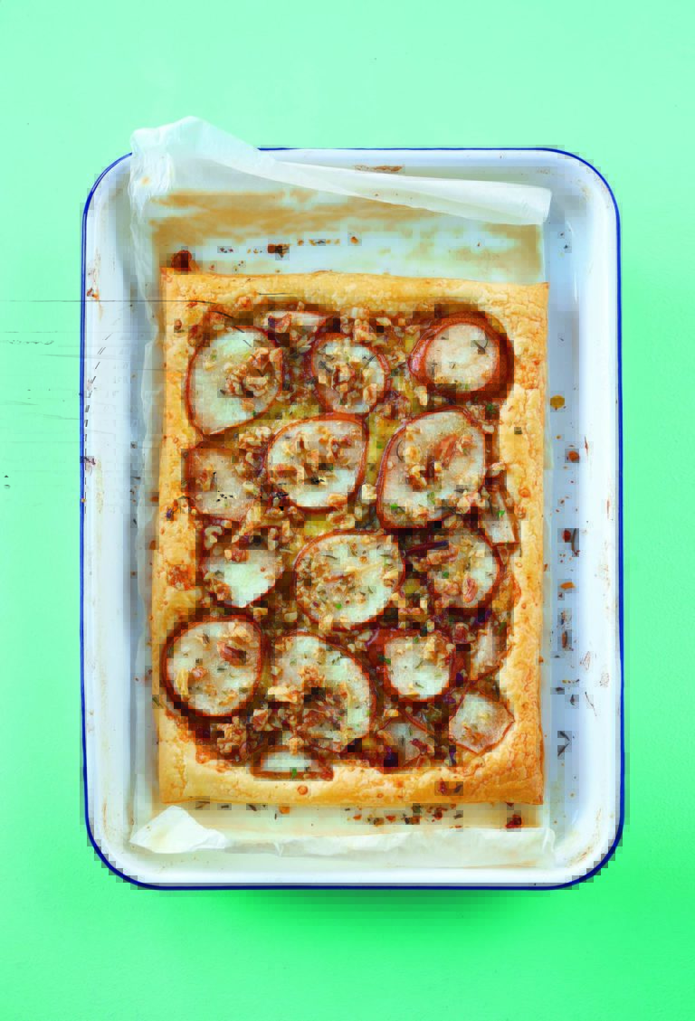 Rukmini Iyer’s Stilton, Pear & Walnut Tart with Rosemary