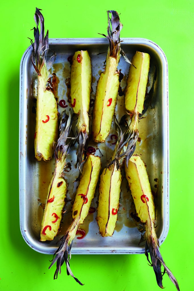 Roasted Pineapple With Chilli Syrup