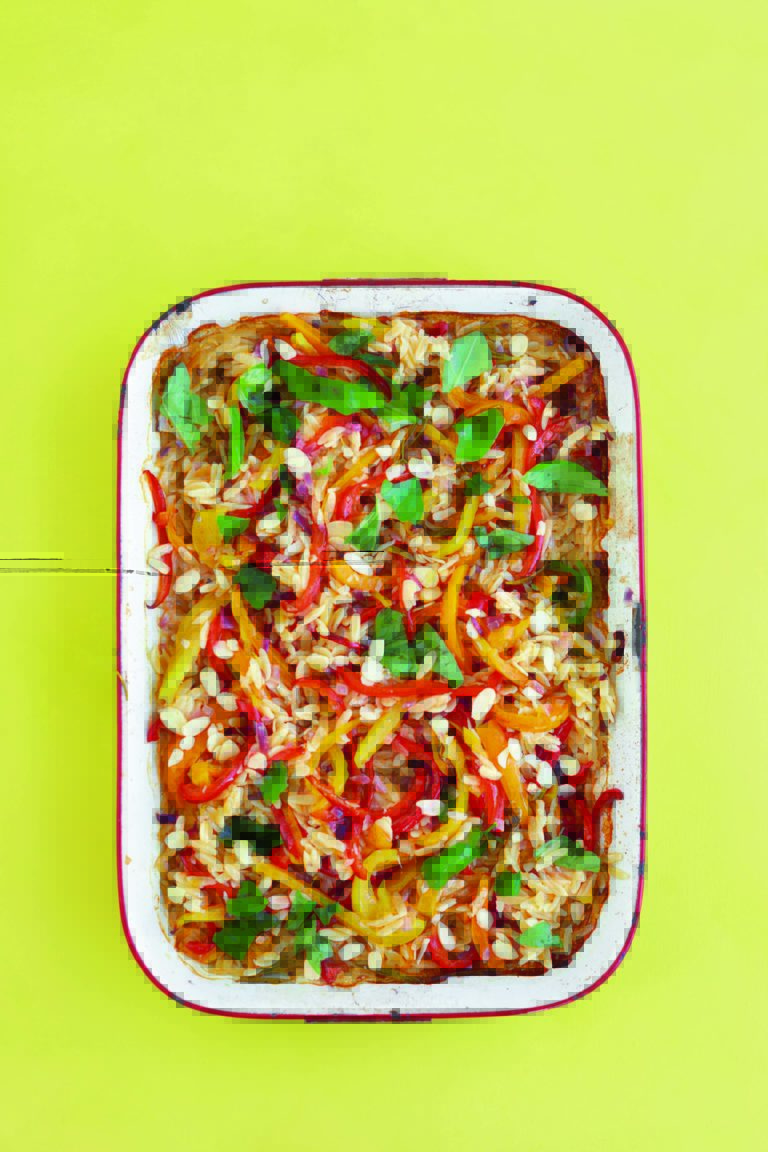 Simple Roasted Pepper Orzotto