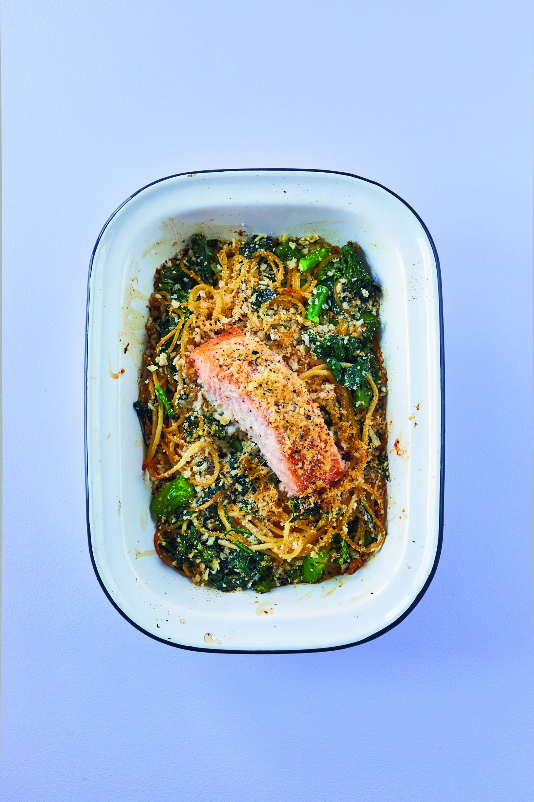 Rukmini Iyer’s Salmon, Broccoli, and Spinach Pasta Bake