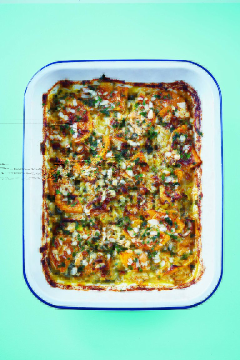 Rukmini Iyer’s Crispy Baked Squash Gratin with Parmesan and Leeks