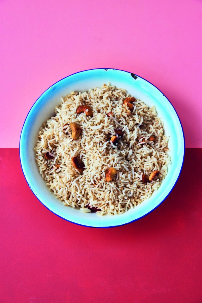 Rukmini Iyer’s South Indian Coconut Rice with Cashew Nuts