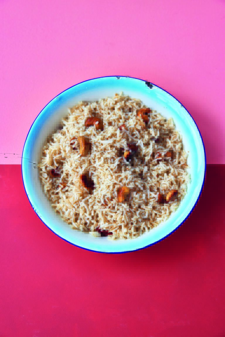Rukmini Iyer’s South Indian Coconut Rice with Cashew Nuts