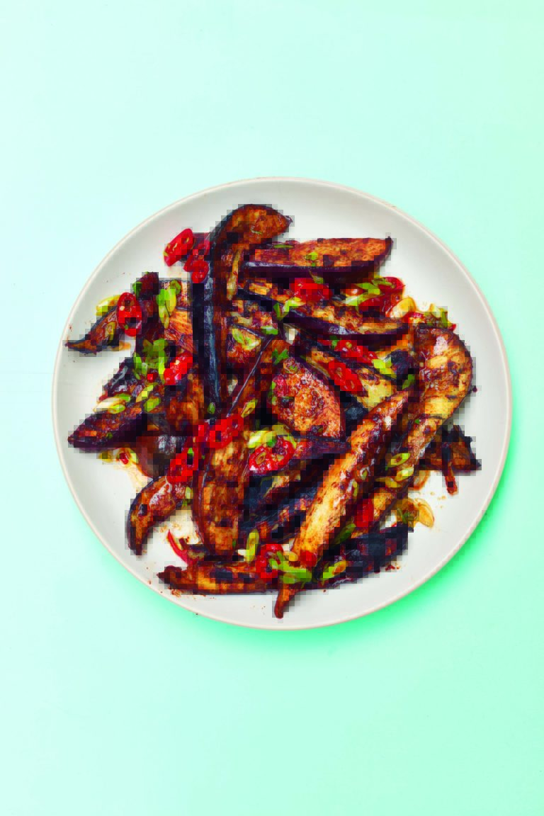 Sichuan Aubergine Steaks With Black Bean Sauce
