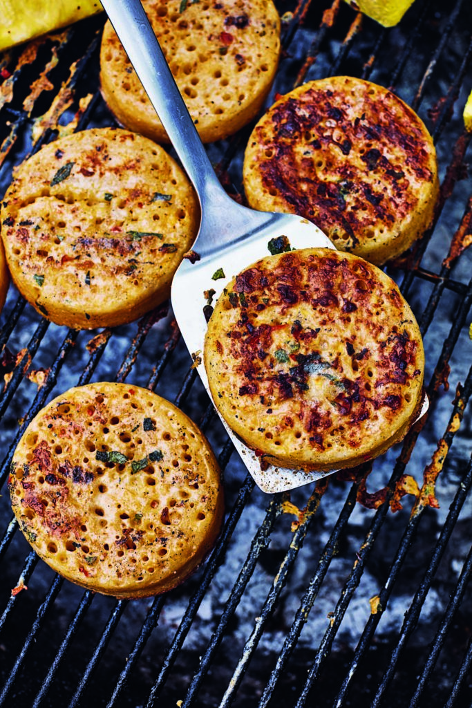 Chilli Cheese French-Toasted Crumpets With Sage