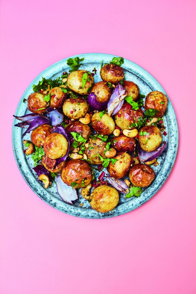 Gunpowder Potatoes with Fennel Seeds, Chilli, Coriander and Cashews