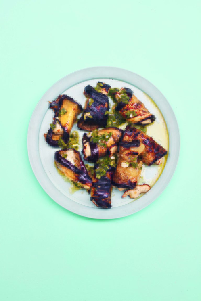Rukmini Iyer’s Halloumi in a Blanket (With Griddled Aubergine, Lemon & Oregano)