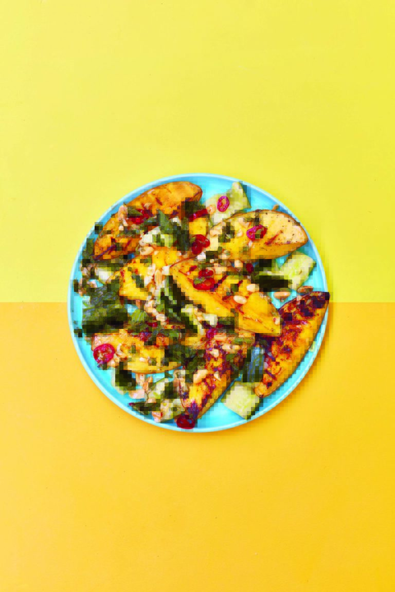 Caramelised Mango with Smashed Cucumber, Peanuts and Lime