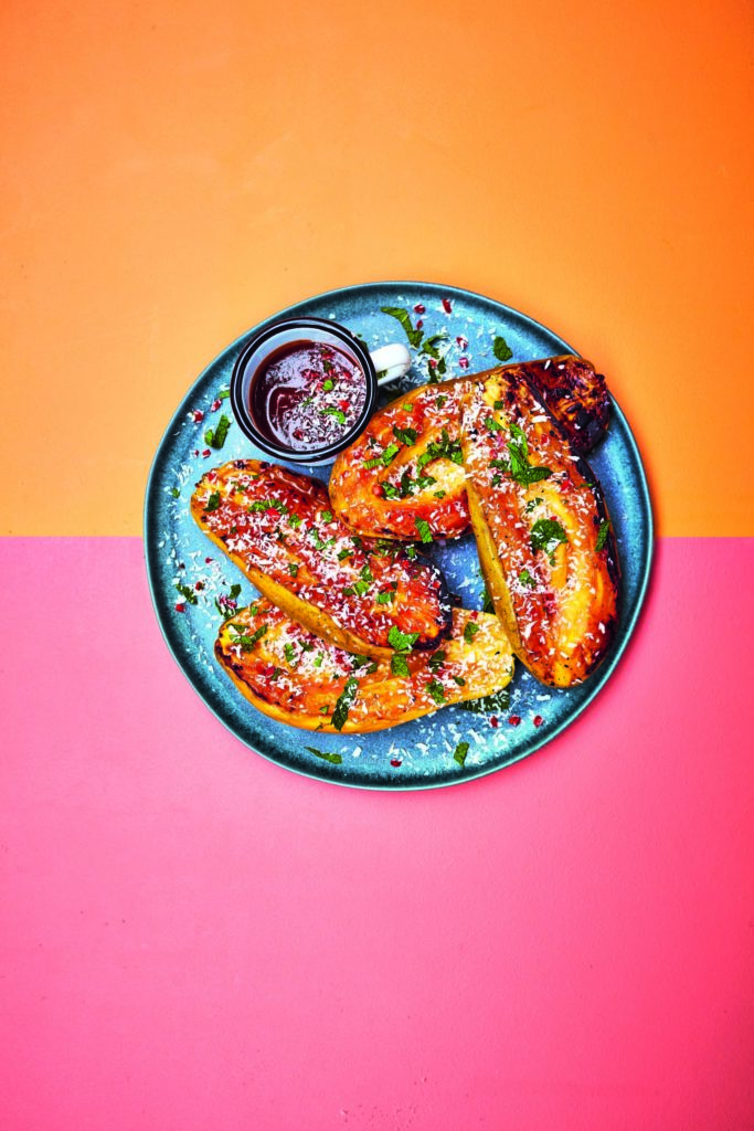 Griddled Papaya with Tamarind, Chilli and Coconut