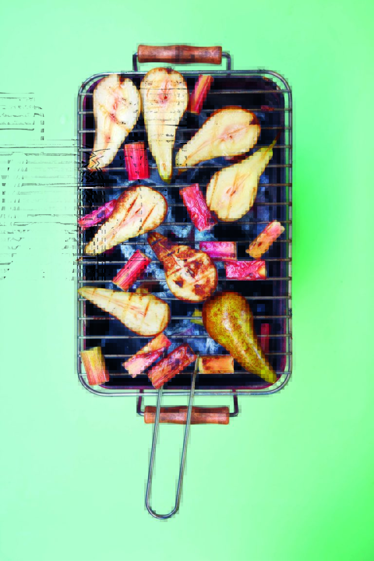 Rukmini Iyer’s Saffron Pears & Rhubarb With Ricotta