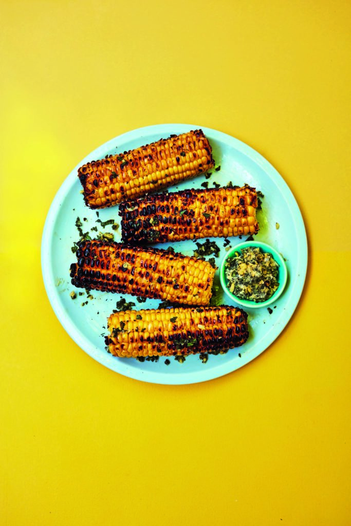 Rukmini Iyer’s Barbecued Corn With Sage & Pine Nut Butter