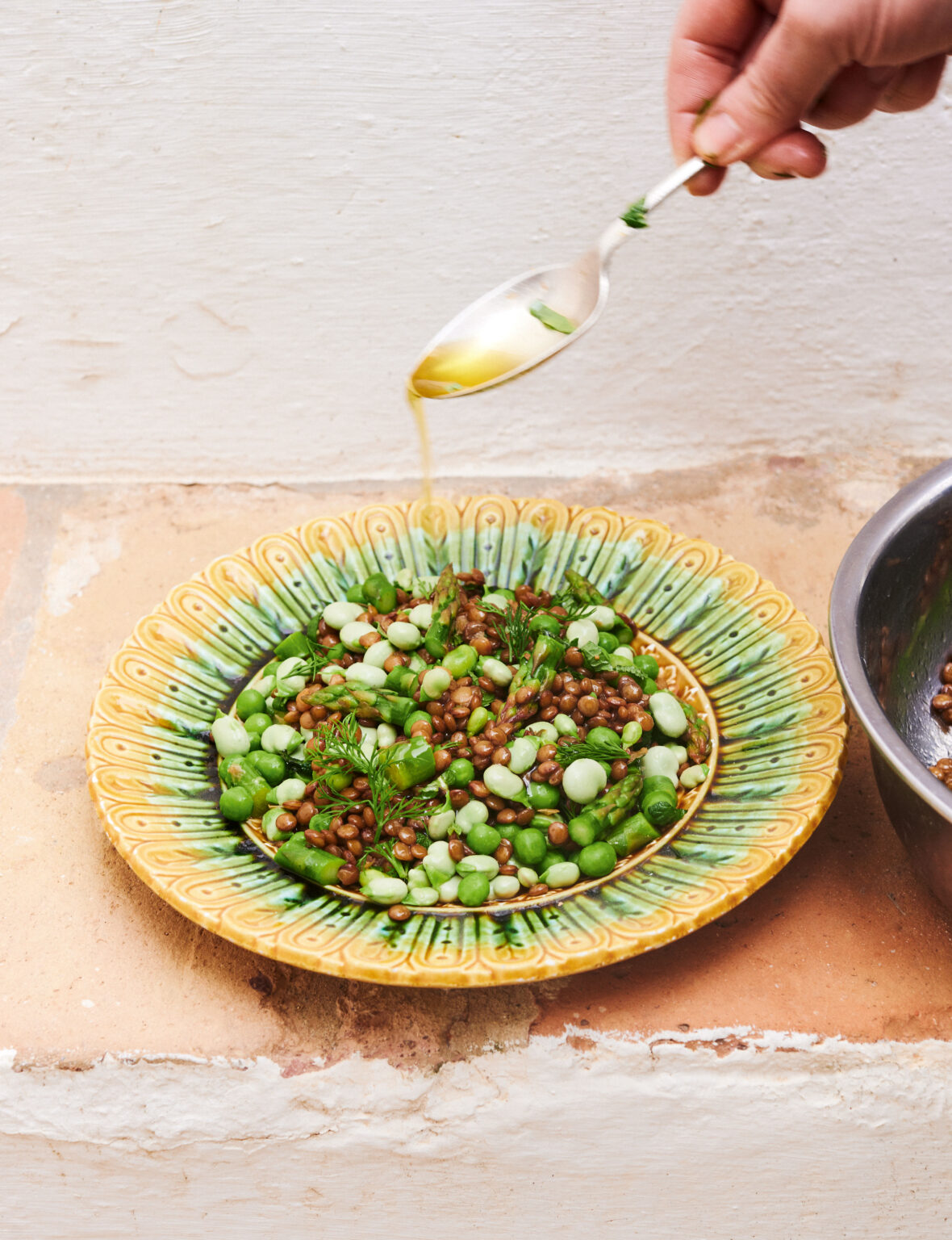 Lentils Peas Asparagus and Broad Bean Recipe Moro Easy Salad