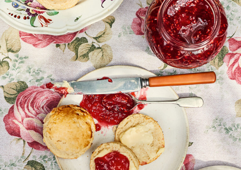 peach and raspberry jam - notes from a small kitchen island