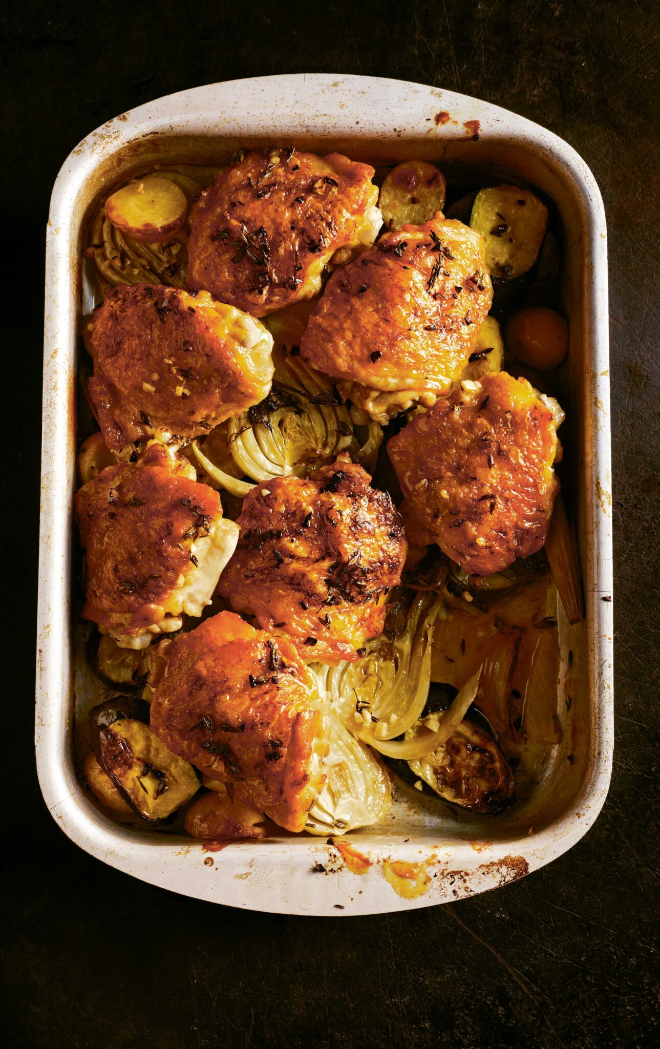 Rick Stein Chicken, Lemon and Garlic Tray Bake Recipe | Simple Suppers