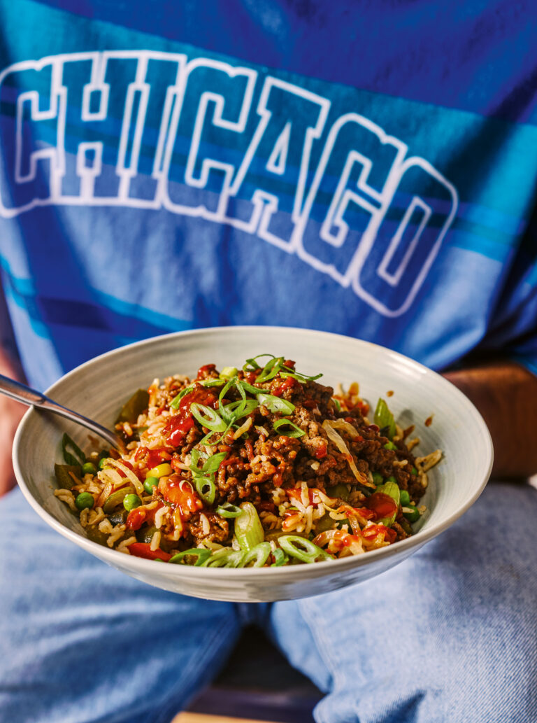 honey BBQ beef fried rice